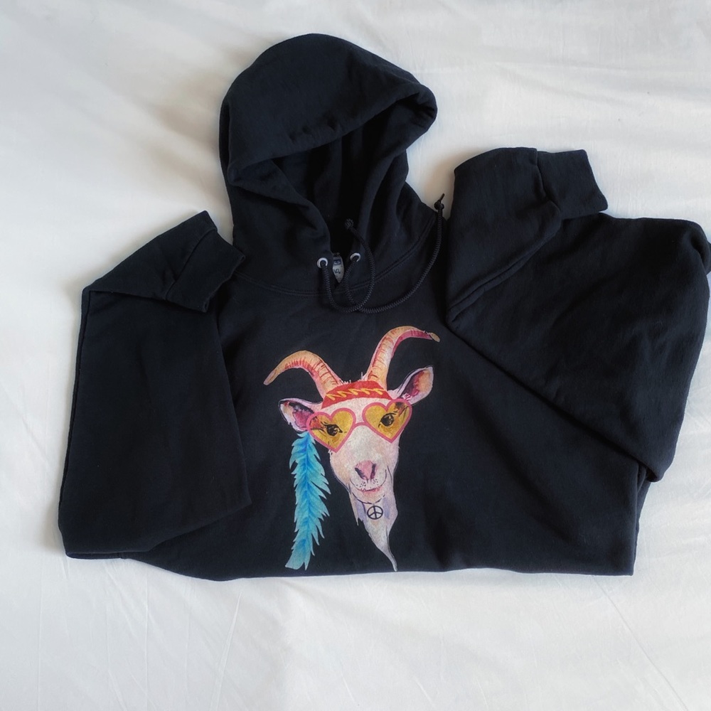Hippie-goat hoodie
